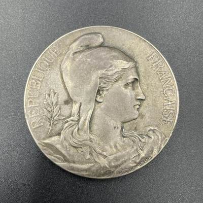 「木头集藏」章牌专场-第58场 - Maximilien Bourgeois～1889年法国国民议会议员银章，直径：50 mm，68g，边铭：丰饶角 ARGENT，