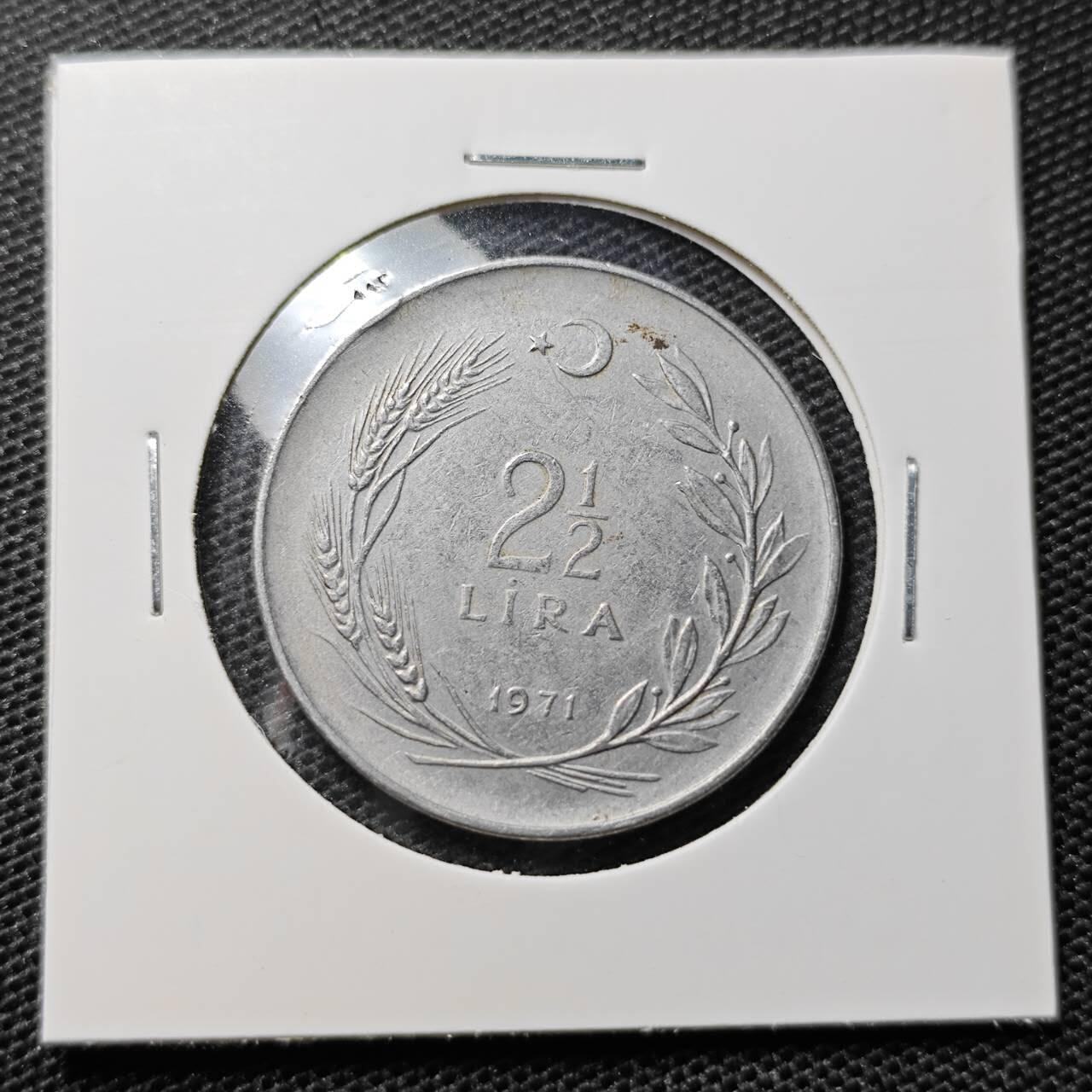 KK钱币收藏小铺 第305期 2月预留时间 周末发货 1971土耳其2.5里拉