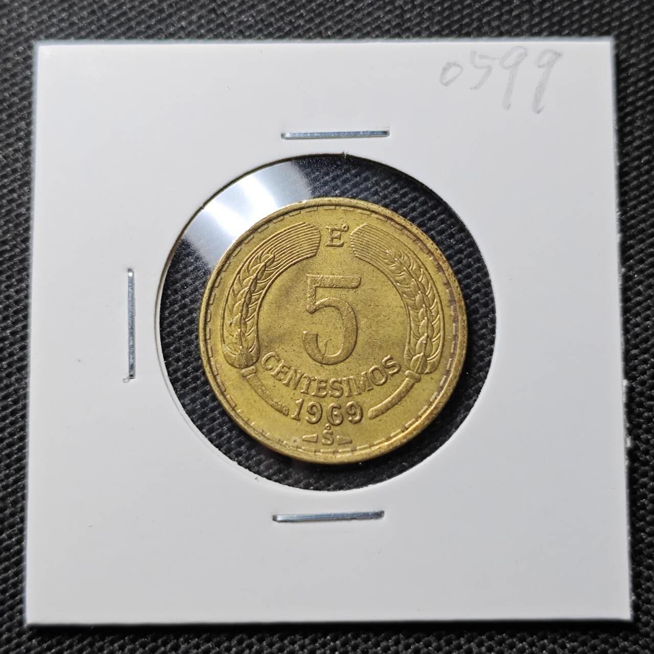 KK钱币收藏小铺 第305期 2月预留时间 周末发货 1969智利5分