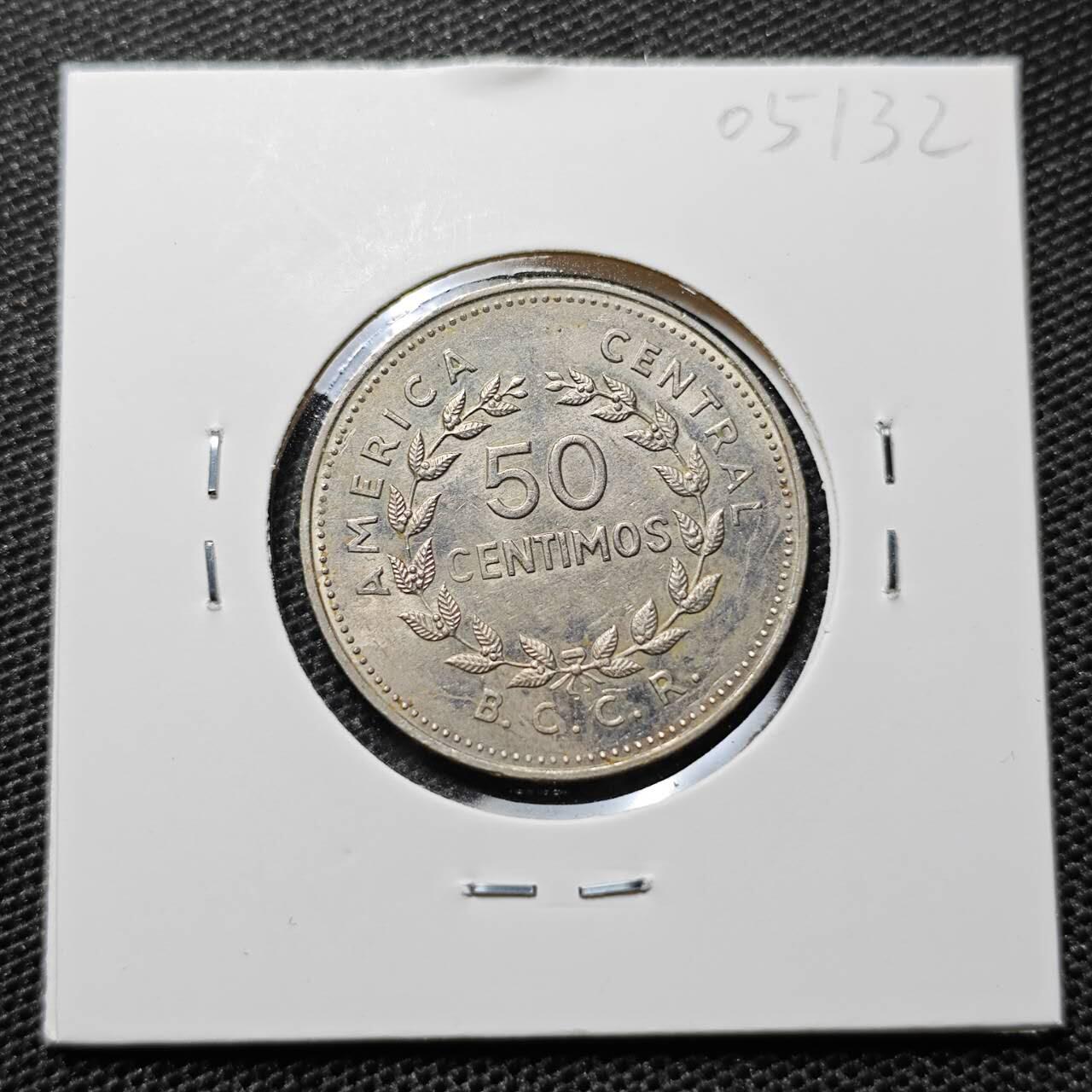 KK钱币收藏小铺 第305期 2月预留时间 周末发货 1976哥斯达黎加 50分