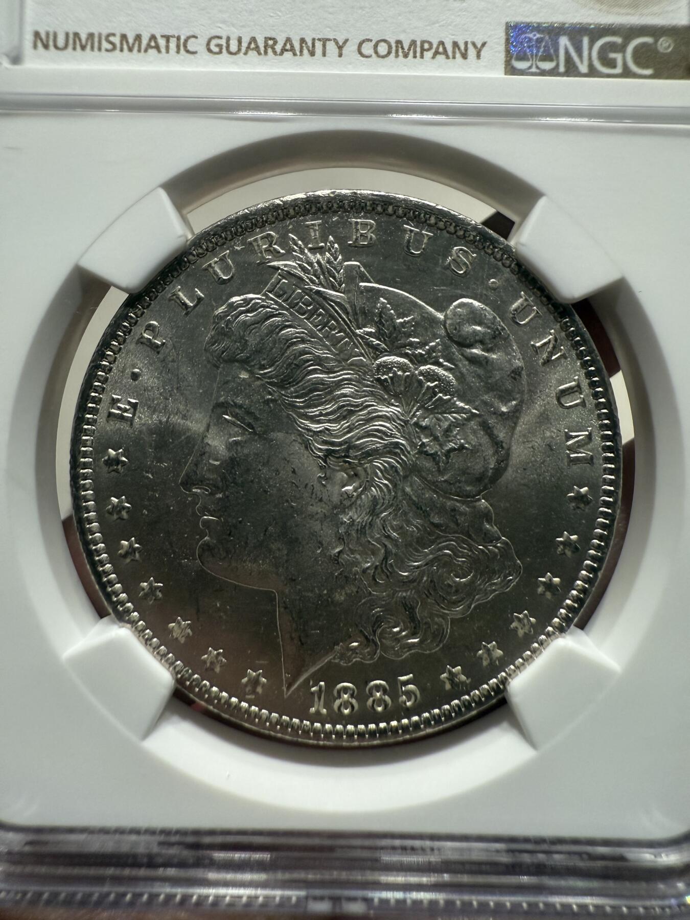 南宋泉阁俄币 外币 国币 专场第十三期【送拍无额外佣金】 ngc ms63 美国 1885年摩根一美元银币 转光好品 值得入藏