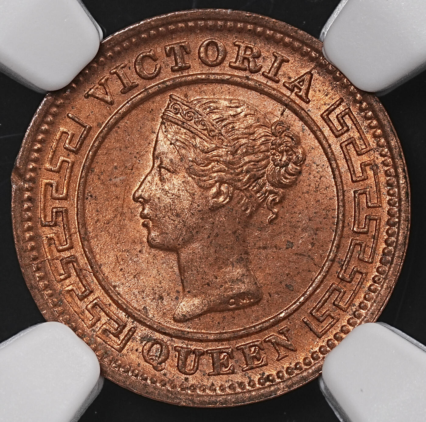 修遠堂世界钱币第七十六期 NGC MS65RB 1890年英属锡兰1/4分铜币