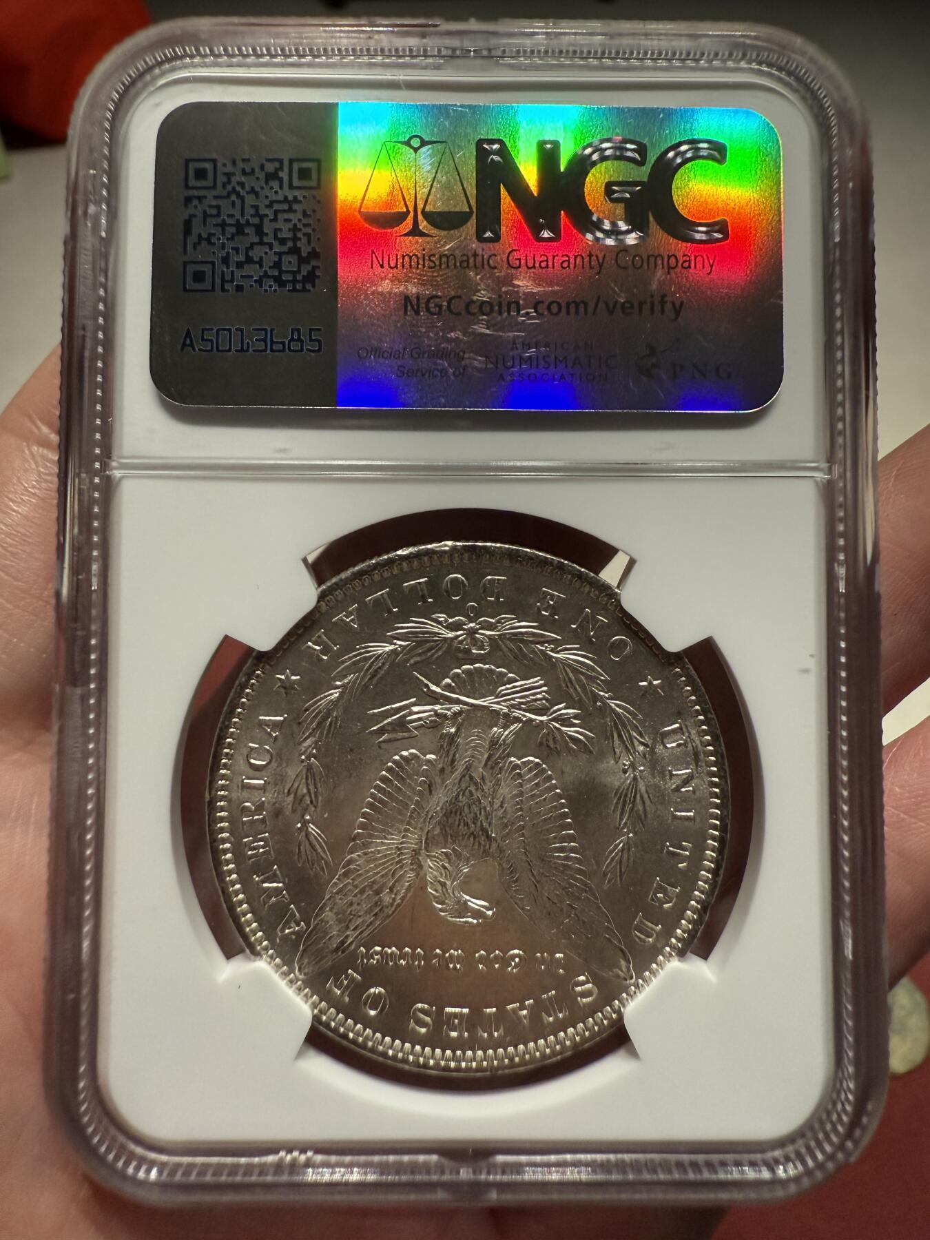 南宋泉阁俄币 外币 国币 专场第十三期【送拍无额外佣金】 ngc ms63 美国 1885年摩根一美元银币 转光好品 值得入藏