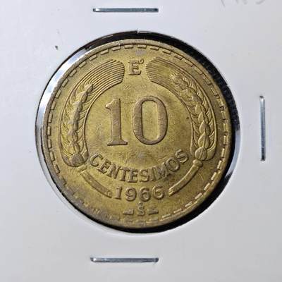 KK钱币收藏小铺 第304期 2月预留时间 周末发货 - 1966智利10分