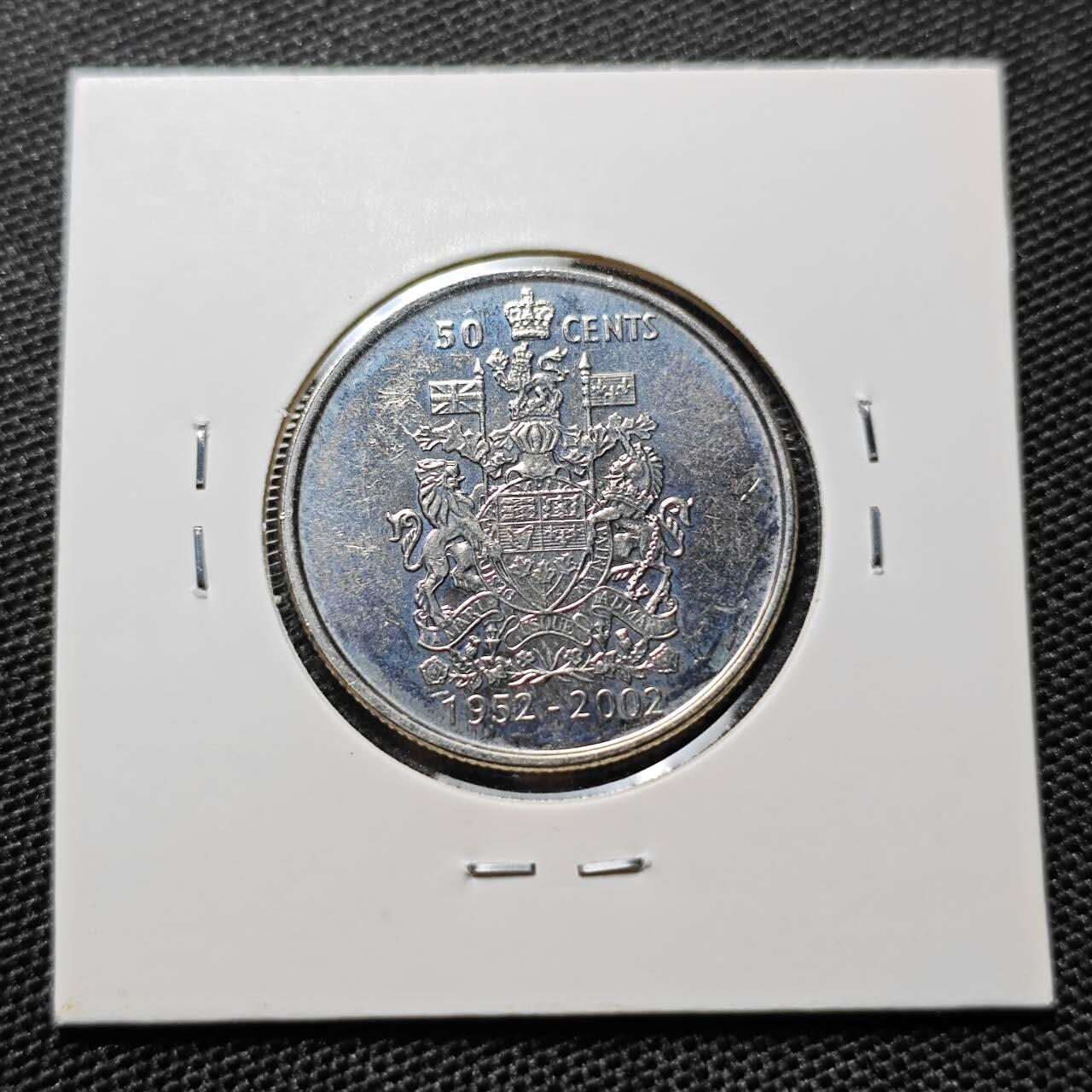 KK钱币收藏小铺 第305期 2月预留时间 周末发货 2002加拿大50分 纪念币