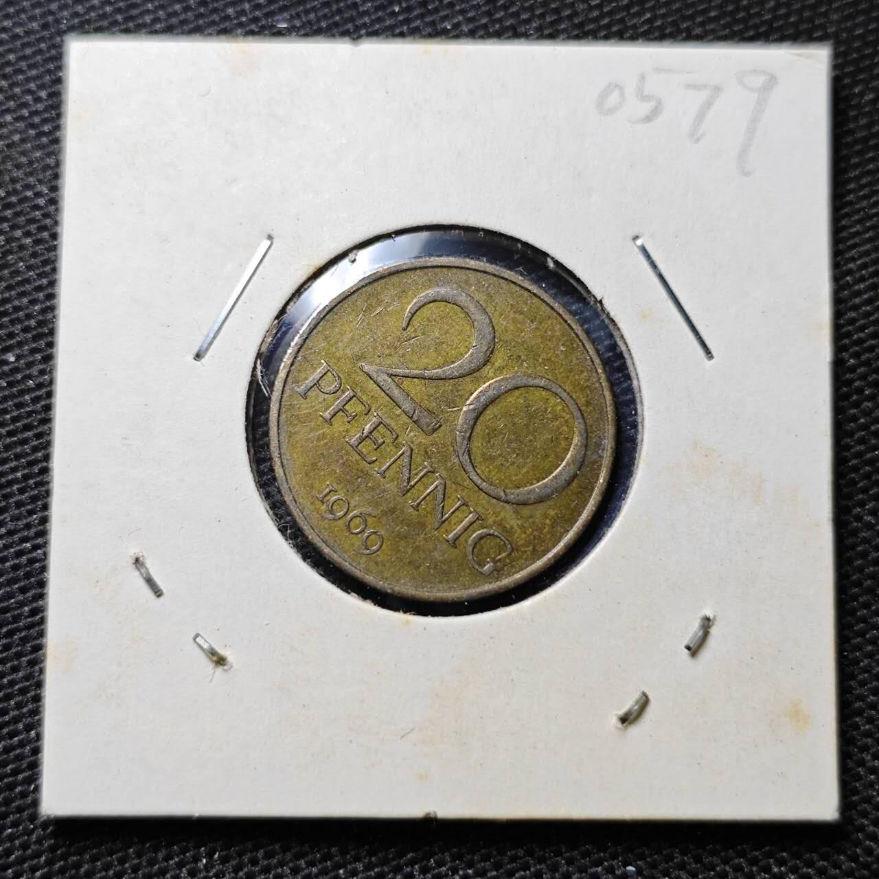 KK钱币收藏小铺 第305期 2月预留时间 周末发货 1969东德20芬尼 