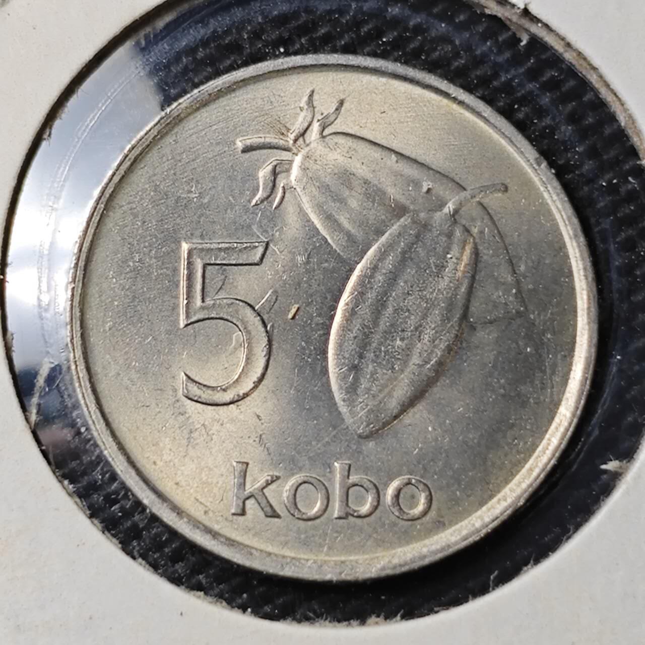 KK钱币收藏小铺 第305期 2月预留时间 周末发货 1974尼日利亚 5考包 好品