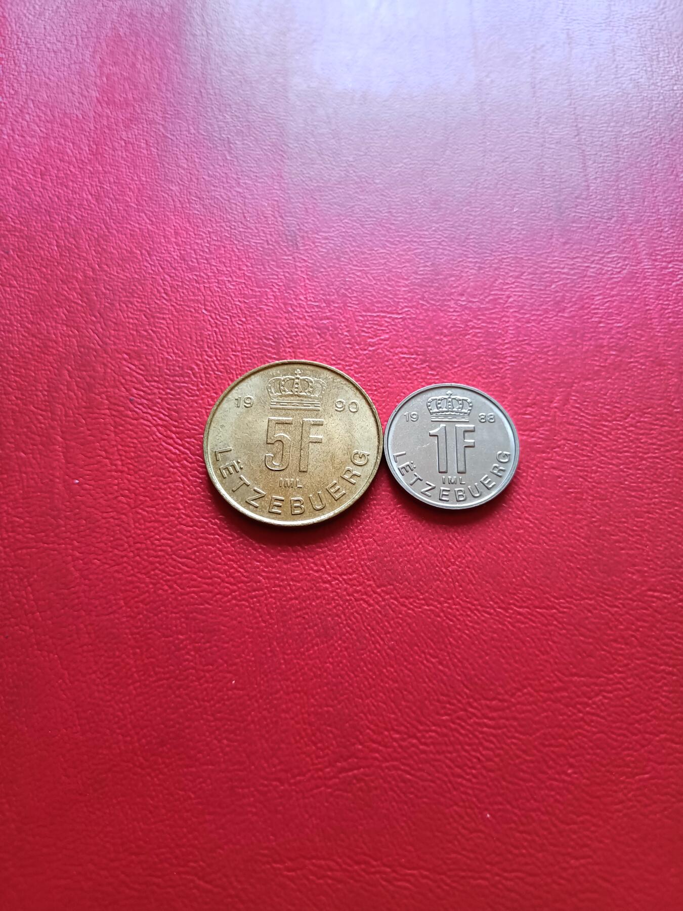 【云涧收藏】第四十场 卢森堡2枚，UNC