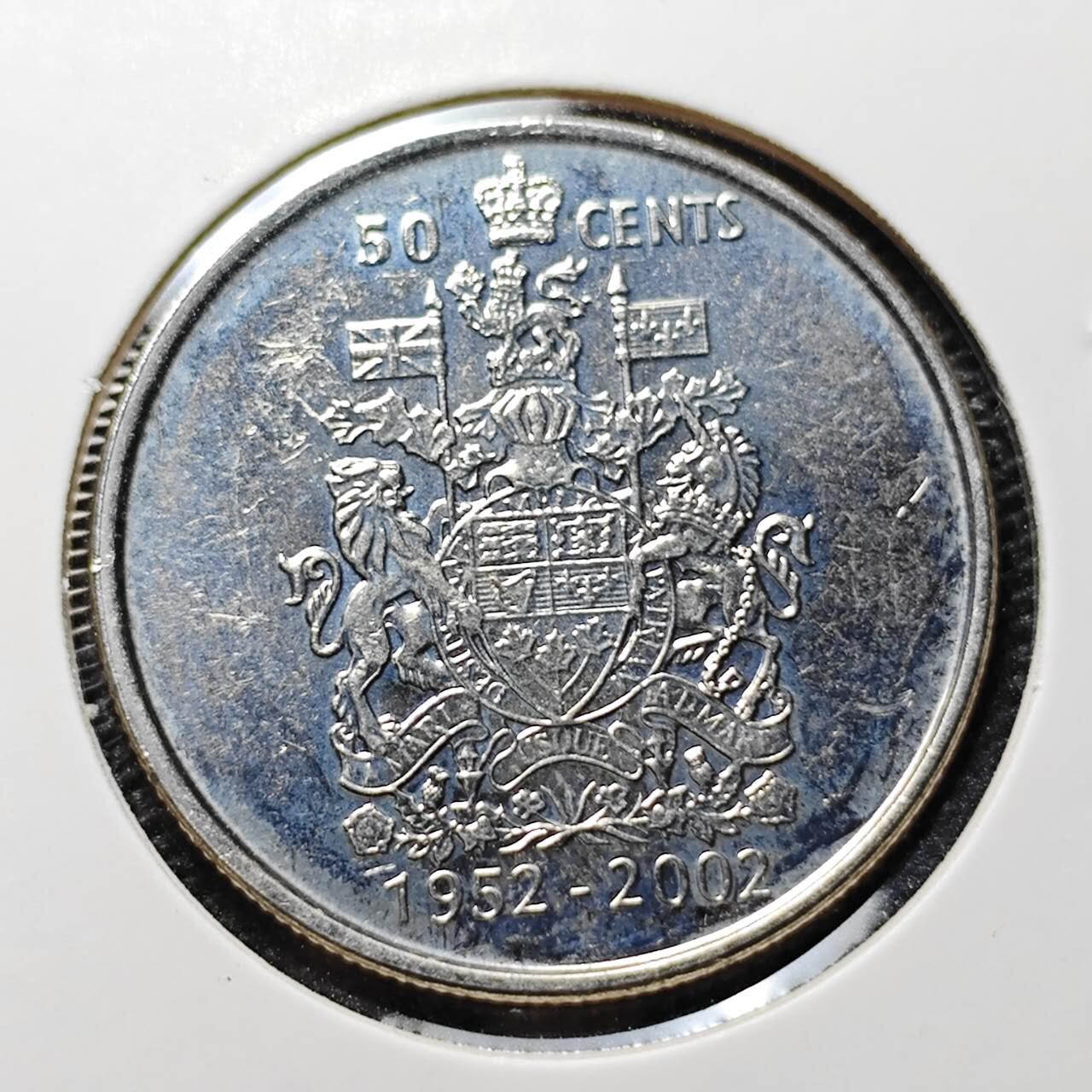 KK钱币收藏小铺 第305期 2月预留时间 周末发货 2002加拿大50分 纪念币