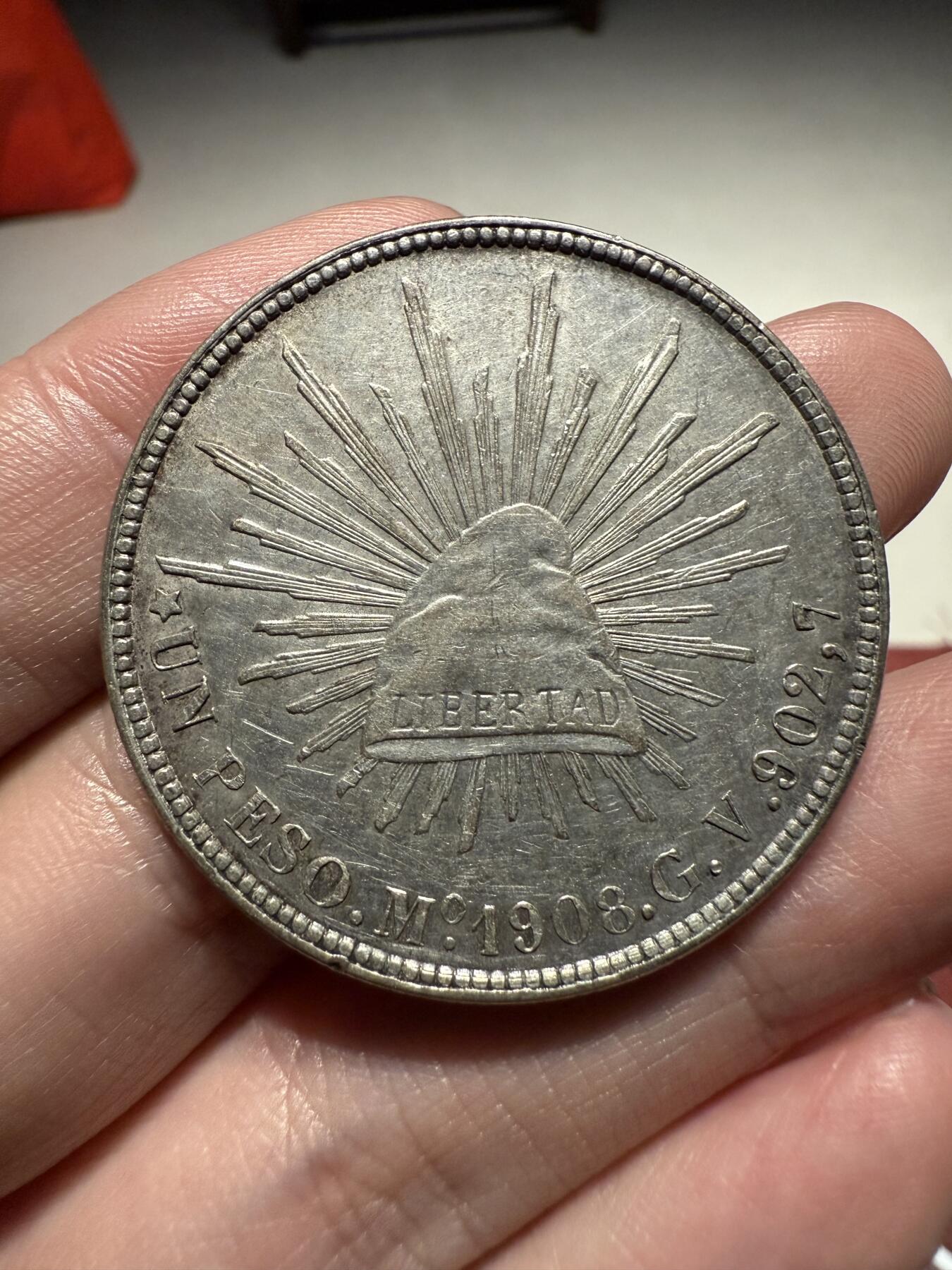 南宋泉阁俄币 外币 国币 专场第十三期【送拍无额外佣金】 墨西哥 1908年 鹰洋