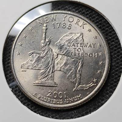 KK钱币收藏小铺 第305期 2月预留时间 周末发货 - 2001美国25美分纪念币 好品