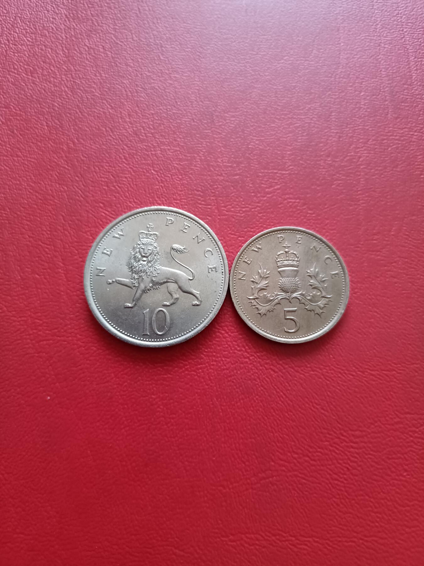 【云涧收藏】第四十场 英国1975年5、10便士2枚