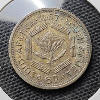 KK钱币收藏小铺 第305期 2月预留时间 周末发货 -  英属南非6便士银币