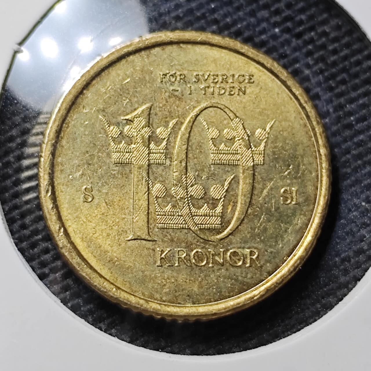 KK钱币收藏小铺 第305期 2月预留时间 周末发货 2002瑞典10克郎 