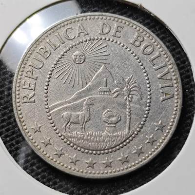 KK钱币收藏小铺 第305期 2月预留时间 周末发货 - 1967玻利维亚50分