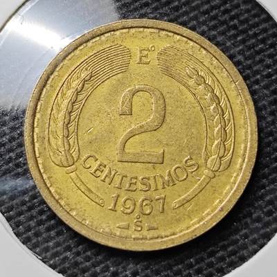 KK钱币收藏小铺 第304期 2月预留时间 周末发货 - 1967智利2分 