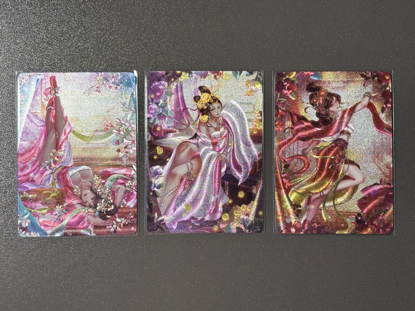 黑胡子 小王子精品卡牌拍卖第十二场   焱卡文化 铃姐解语花第五弹完结弹特卡 十二花神三张 幻粗