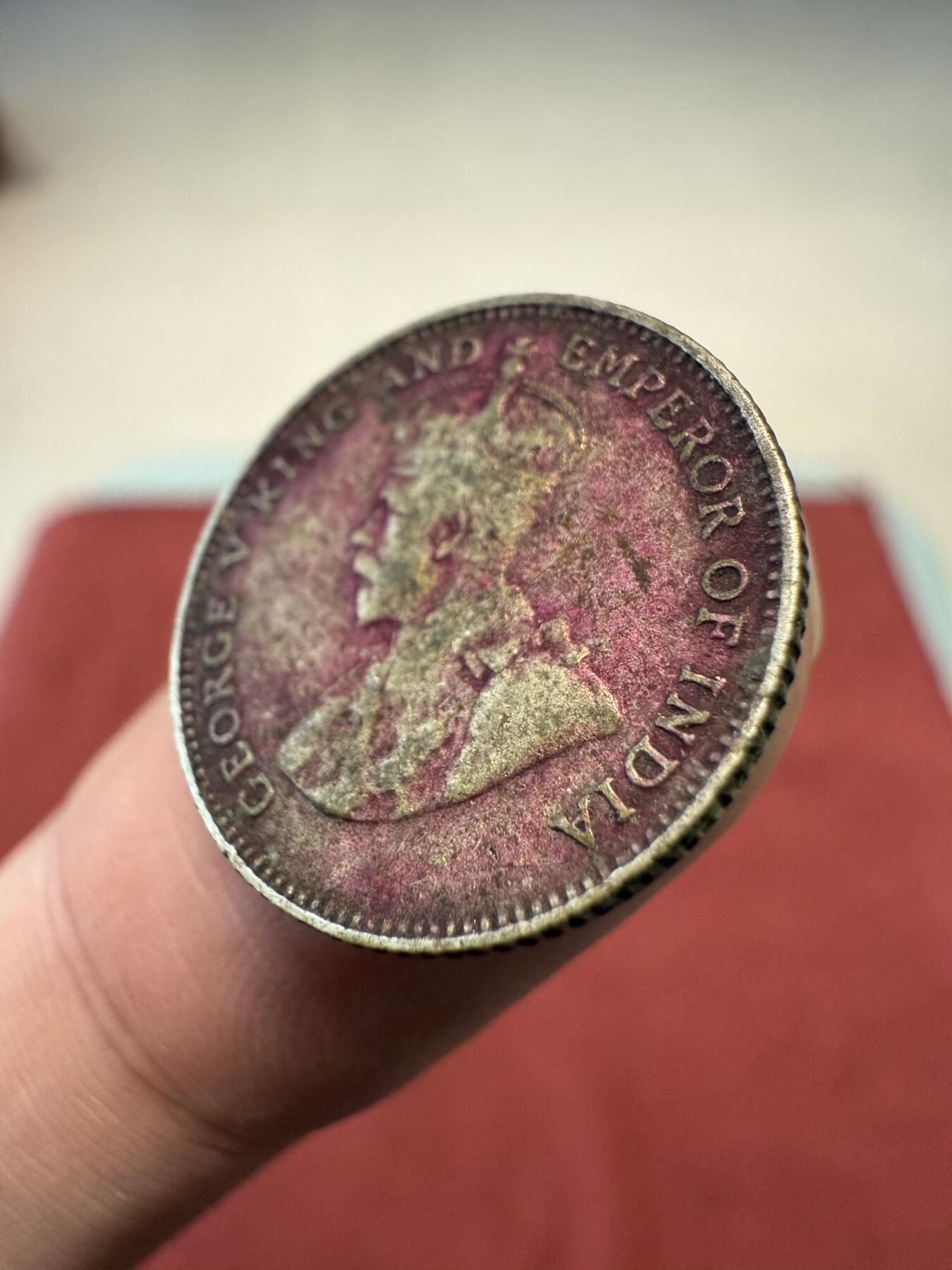 南宋泉阁俄币 外币 国币 专场第十三期【送拍无额外佣金】 英国 1927年 乔治五世 英属海峡10分银币 通货好品