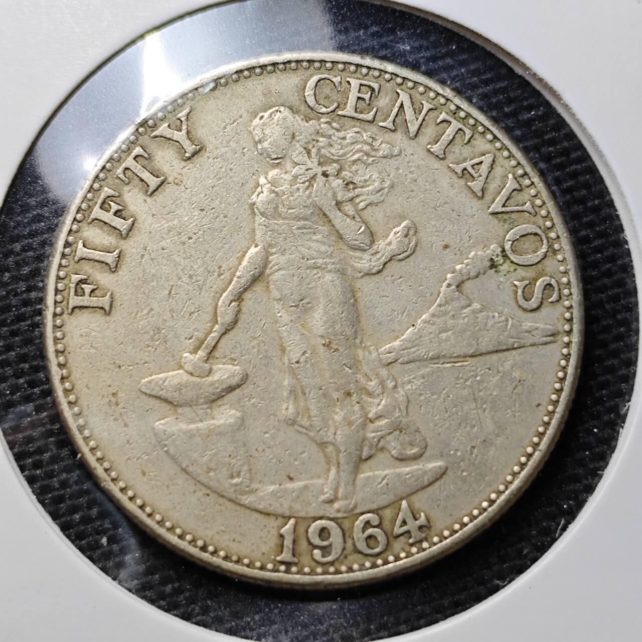 KK钱币收藏小铺 第305期 2月预留时间 周末发货 1964菲律宾50分 打铁女神