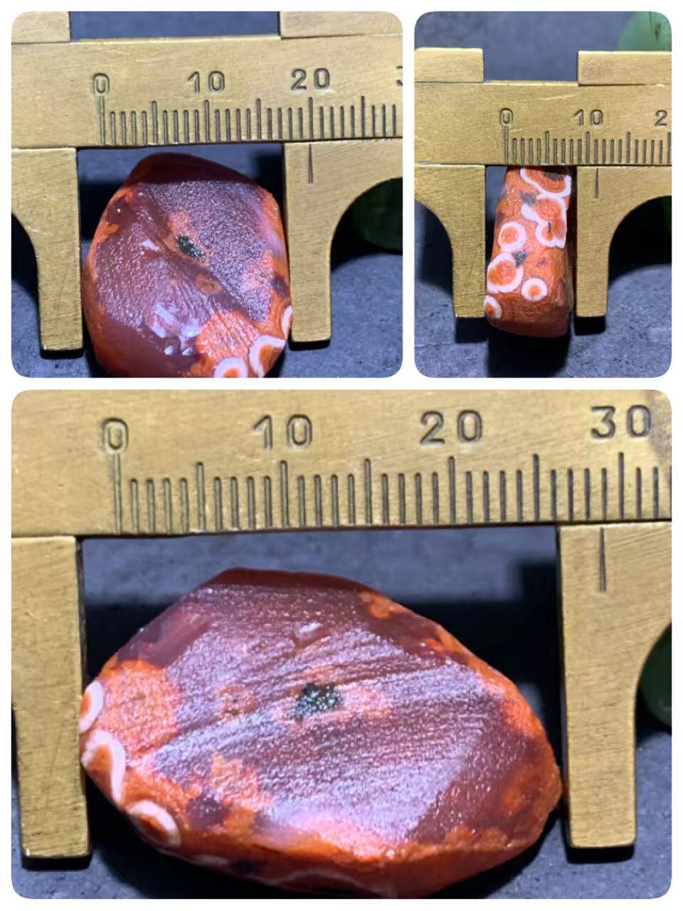 精美川料火焰纹南红玛瑙明料原石一颗，