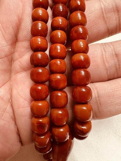 玉石翡翠玛瑙｜拍卖专场 瓦西南红双色108老型佛珠串｜配凉山州检证书