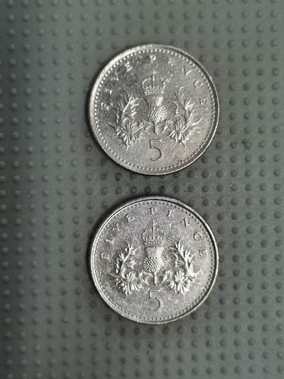 2025年第55场各国散币拍卖（总第55场） - 英国5便士小版2枚