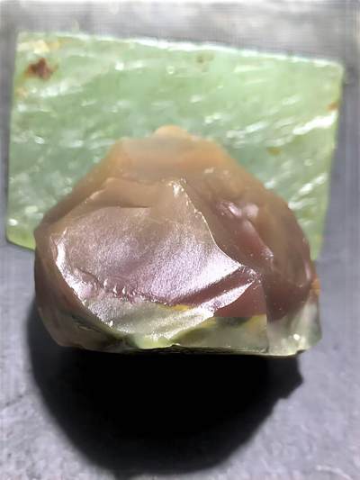精美原皮紫绿玛瑙明料原石一块 - 精美原皮紫绿玛瑙明料原石一块