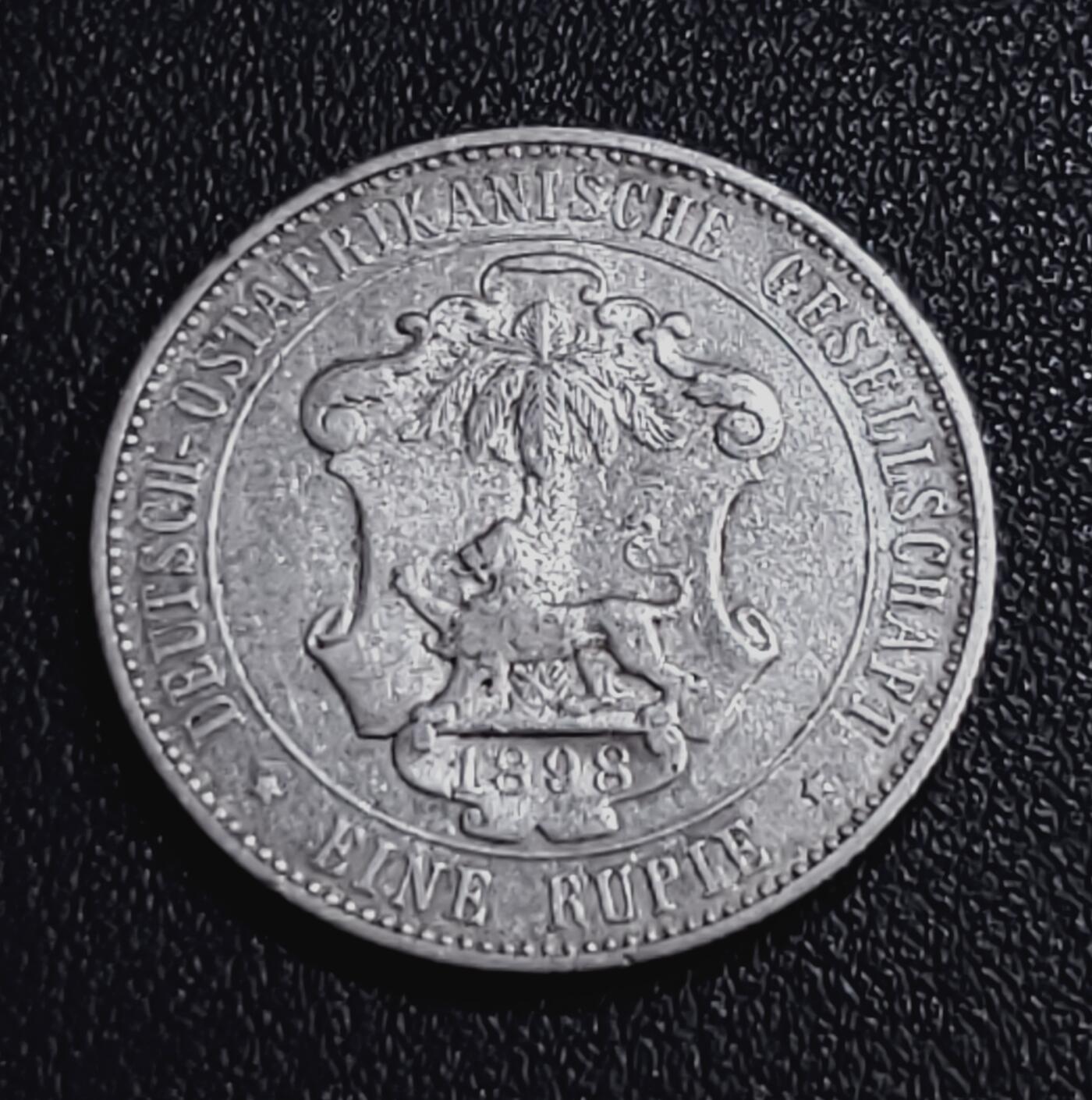 1898年德属东非威廉二世狮子版1卢比银币