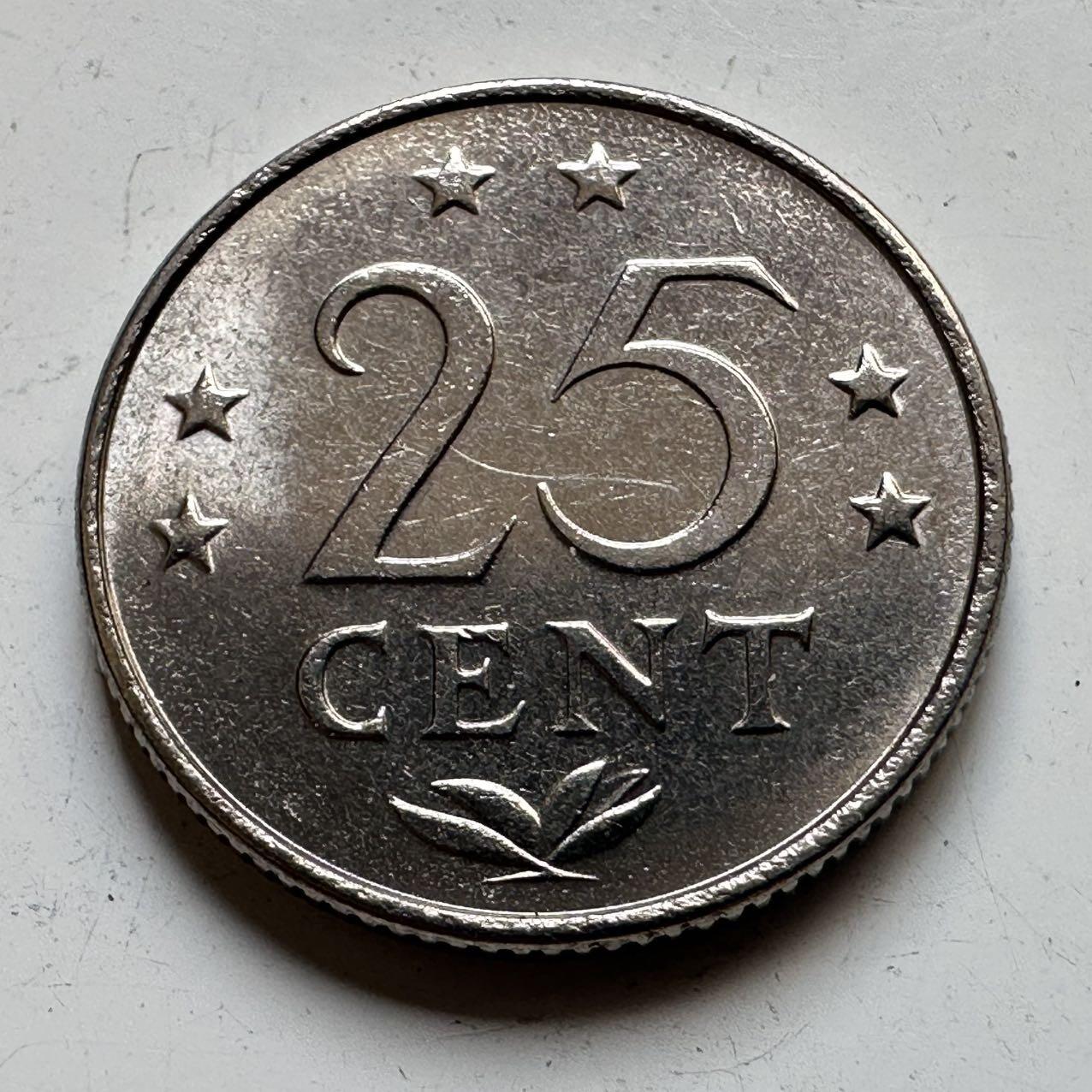 🌹外币初藏🌹🐯2025年第70场  每周二四六晚8️⃣点 接代拍 荷属安的列斯1976年25分