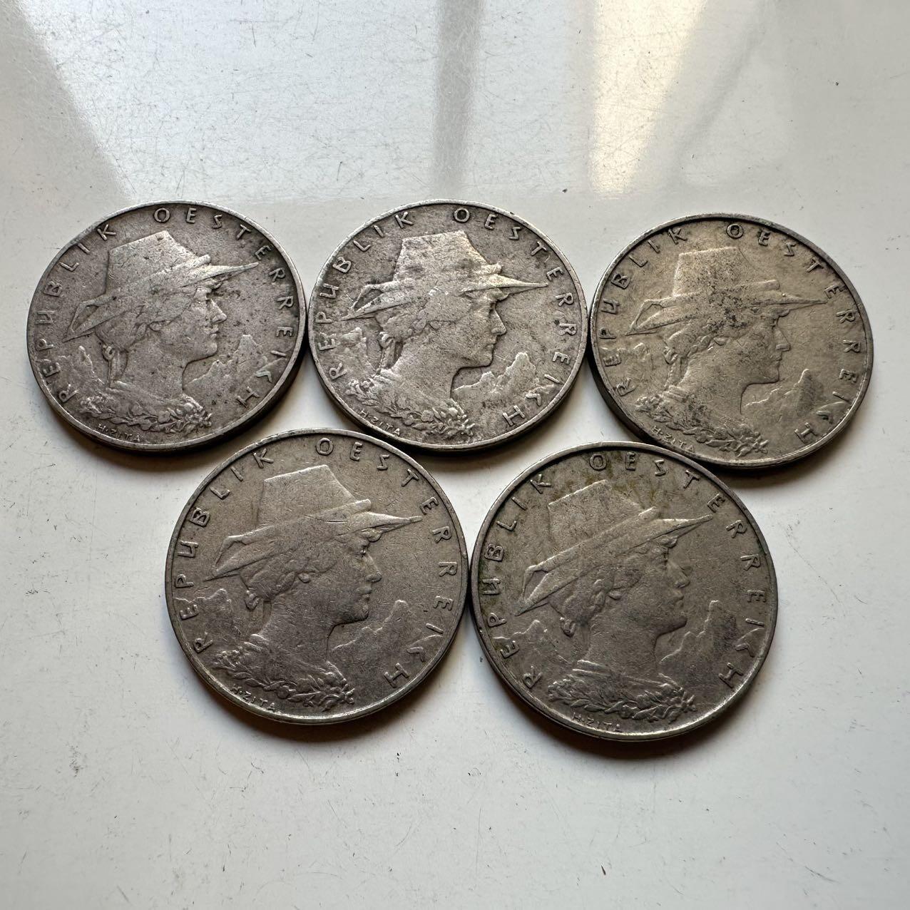 🌹外币初藏🌹🐯2025年第70场  每周二四六晚8️⃣点 接代拍 奥地利1925年10格罗申5枚