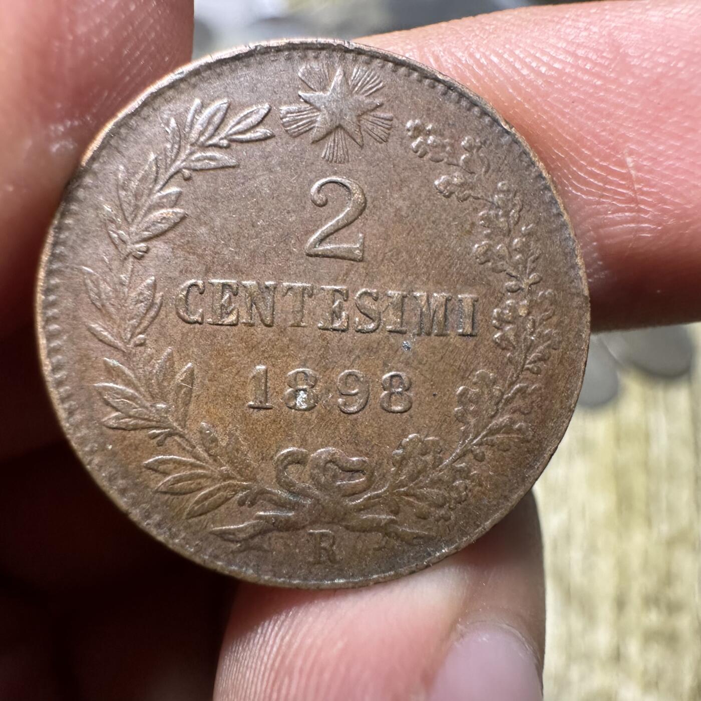 章，世界钱币 意大利2分 1898年，品相不错，少见