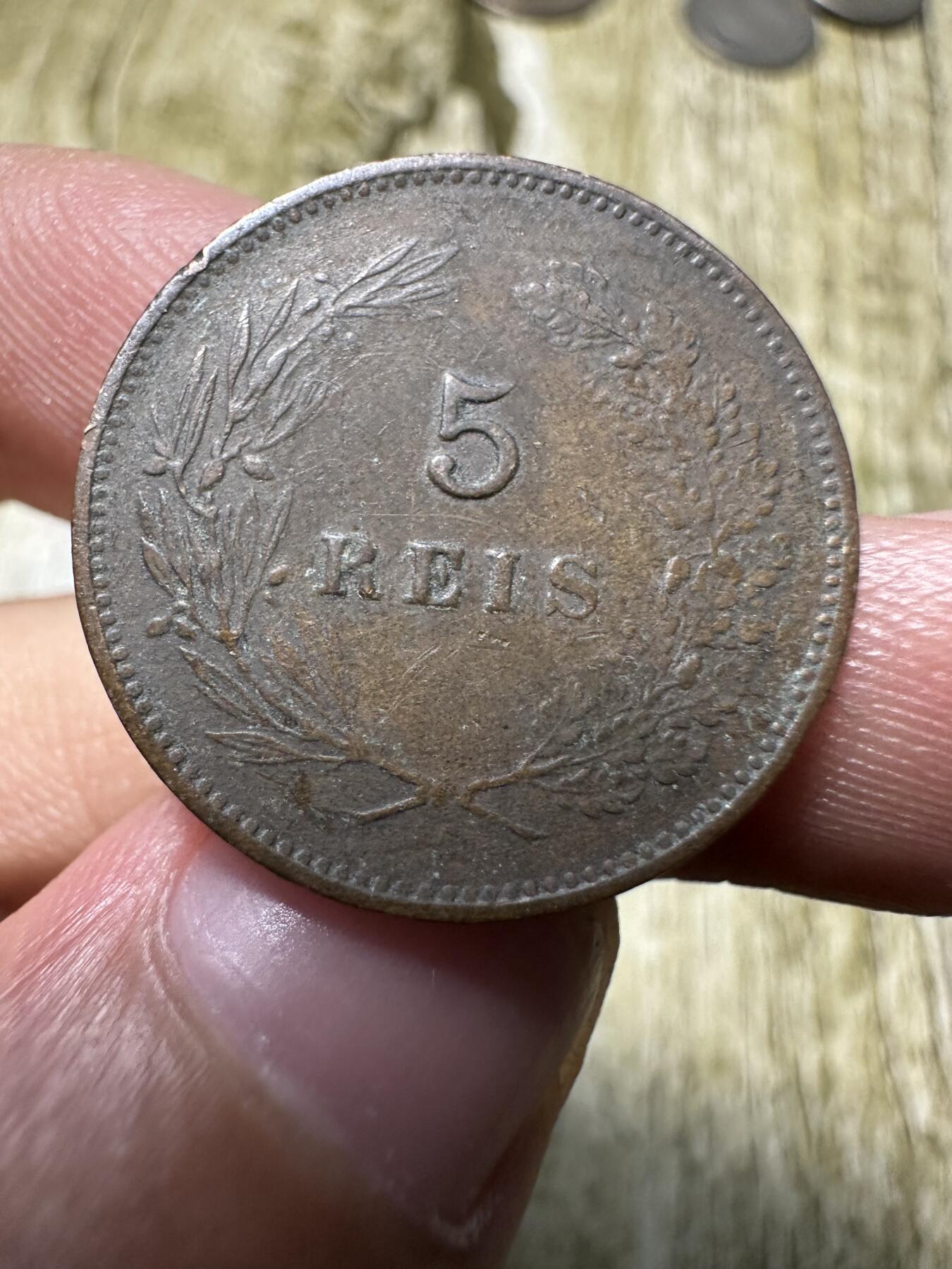 章，世界钱币 葡萄牙卡洛斯一世 5瑞斯  1898年，品相不错，少见