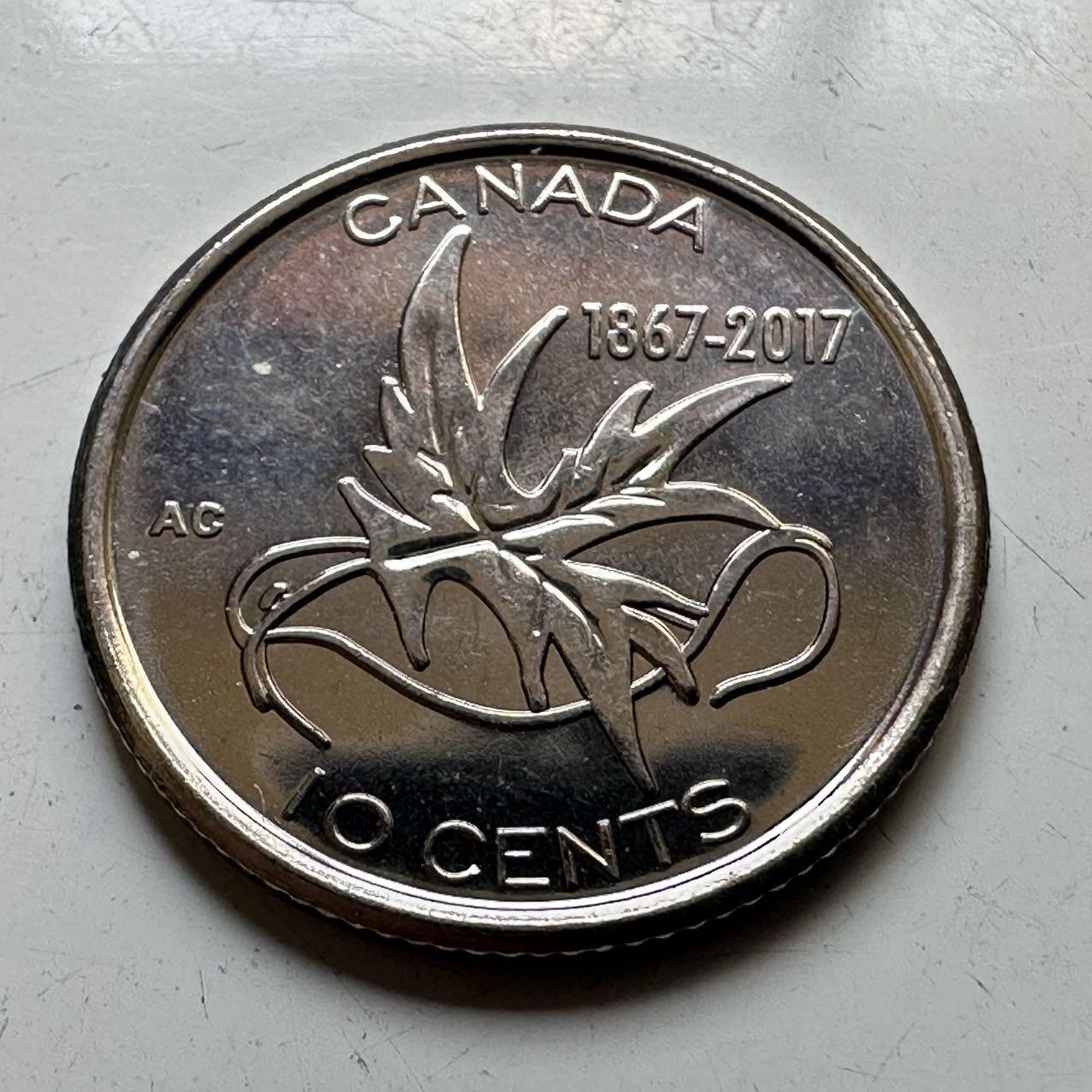 🌹外币初藏🌹🐯2025年第70场  每周二四六晚8️⃣点 接代拍 加拿大2017年十分纪念币