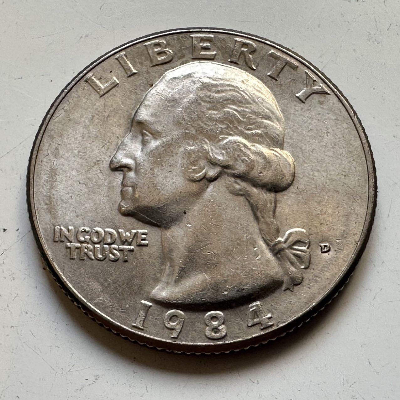 🌹外币初藏🌹🐯2025年第70场  每周二四六晚8️⃣点 接代拍 美国1984年25分