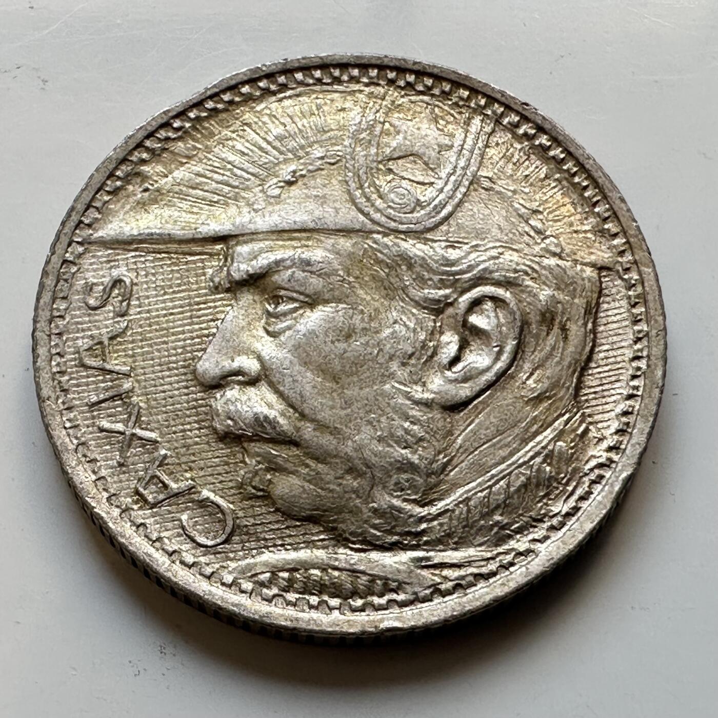 🌹外币初藏🌹🐯2025年第70场  每周二四六晚8️⃣点 接代拍 巴西1935年利马元帅2000瑞斯银币