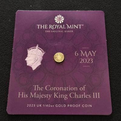 【全场包邮】纯粹捡漏拍440场 - 【金币】英国2023年50便士查理三世加冕原卡装精制纪念金币