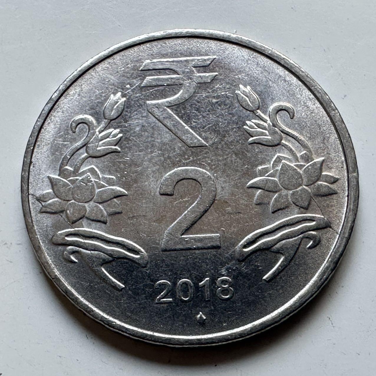 🌹外币初藏🌹🐯2025年第70场  每周二四六晚8️⃣点 接代拍 印度2018年2卢比