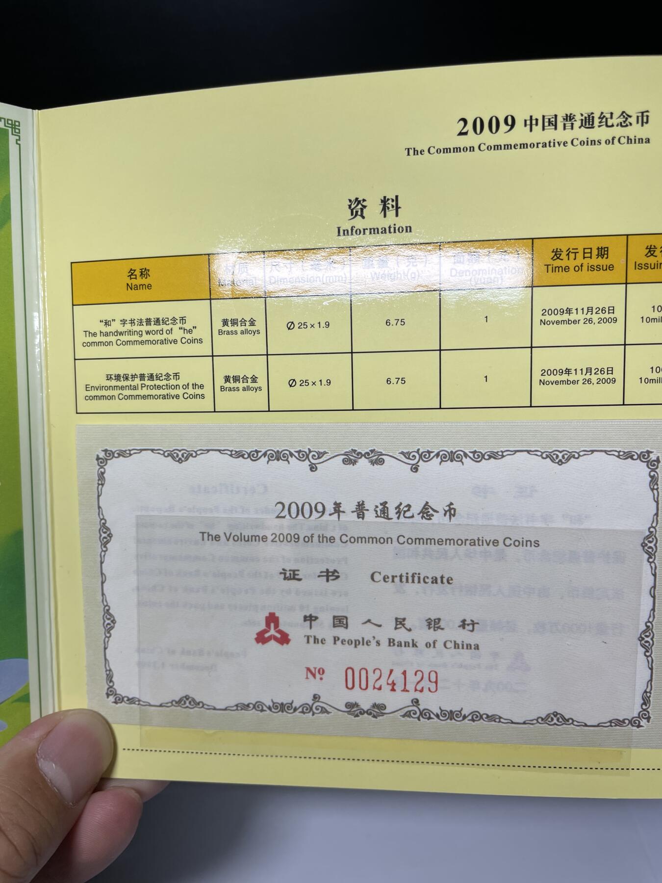 2025年集古藏今外币拍卖第六期-第7场—（总第247拍-银币专场），可以寄存60天，满160元包邮。 2009年和字和环境保护纪念币