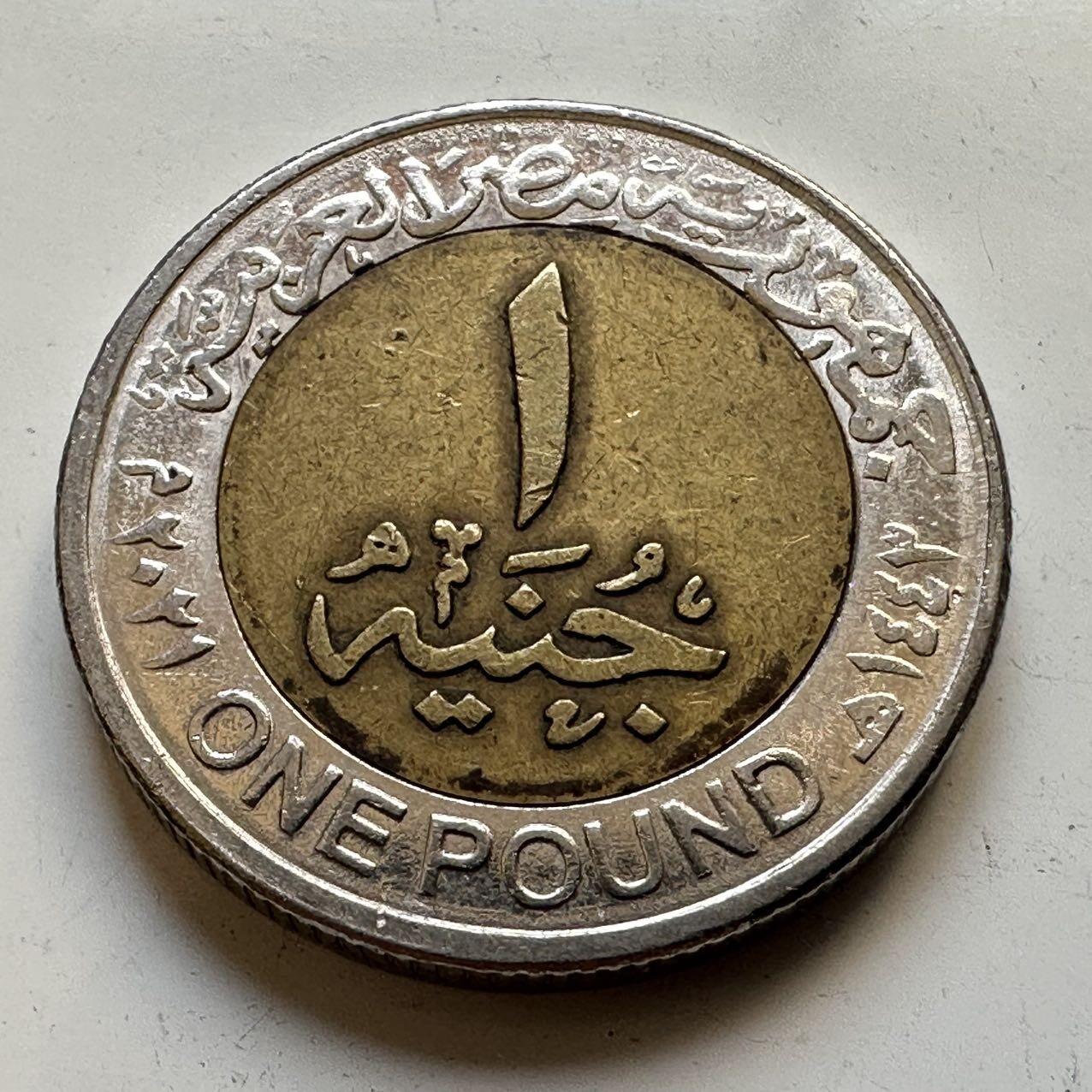 🌹外币初藏🌹🐯2025年第70场  每周二四六晚8️⃣点 接代拍 埃及2021年一镑纪念币