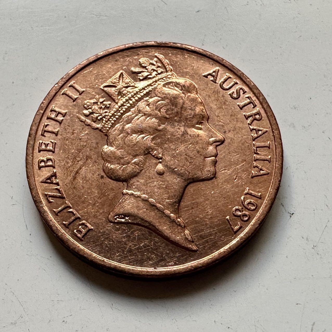 🌹外币初藏🌹🐯2025年第70场  每周二四六晚8️⃣点 接代拍 澳大利亚1987年中年版一分