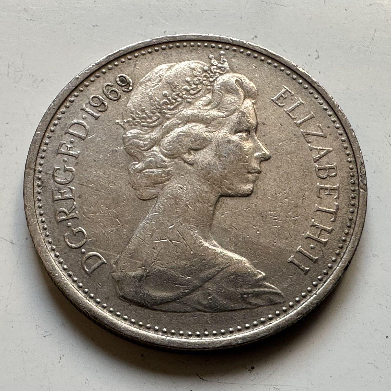 🌹外币初藏🌹🐯2025年第70场  每周二四六晚8️⃣点 接代拍 英国1969年五便士