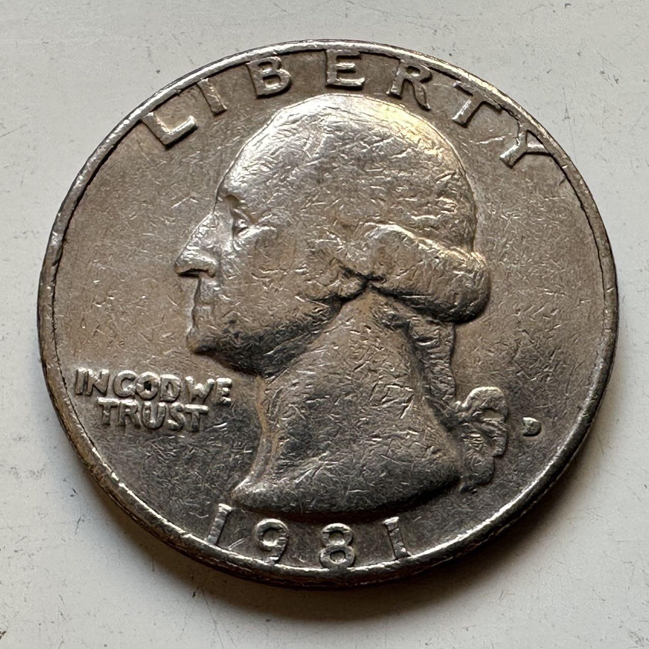 🌹外币初藏🌹🐯2025年第70场  每周二四六晚8️⃣点 接代拍 美国1981年25分