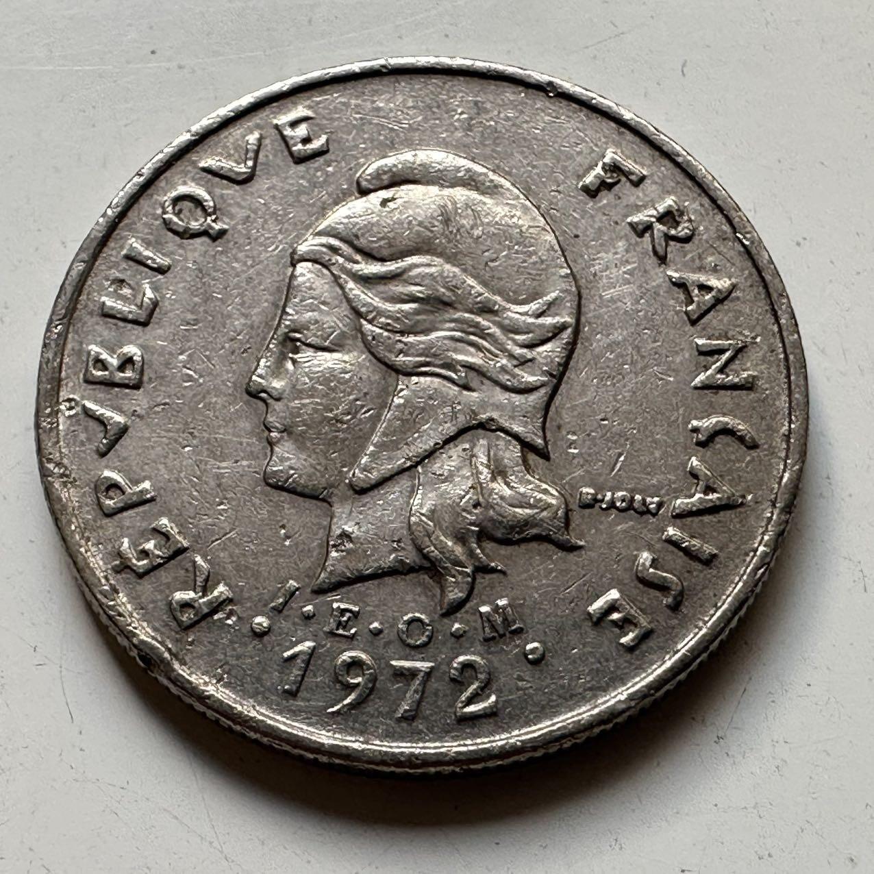 🌹外币初藏🌹🐯2025年第70场  每周二四六晚8️⃣点 接代拍 新喀里多尼亚1972年10法郎