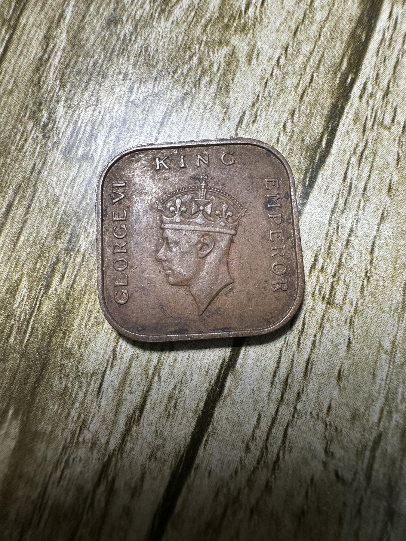 章，世界钱币 英属海峡1分 ，1940年