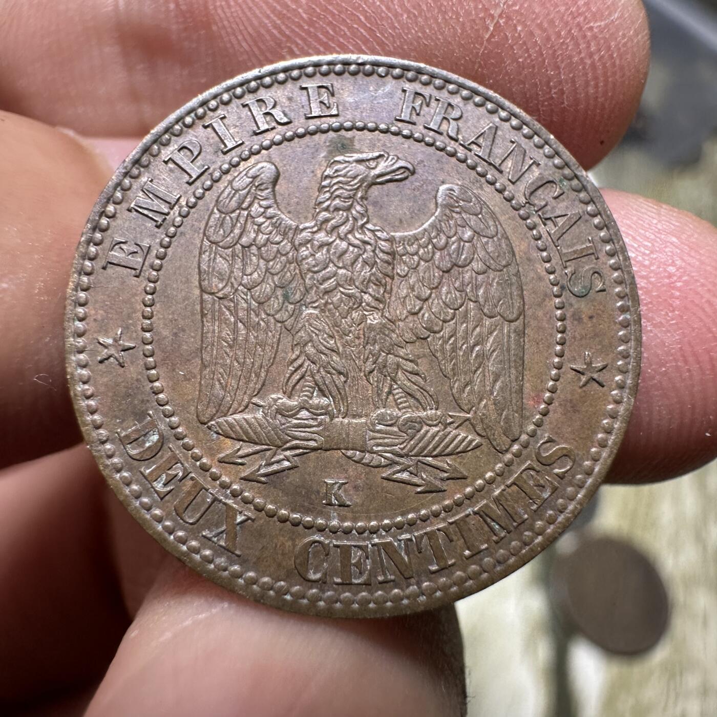 章，世界钱币 法国拿破仑三世，1862年，品相不错