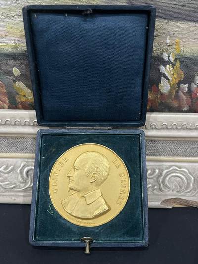 海外回流精品拍卖 - 法国回流铜制纪念章（直径：5.1cm）