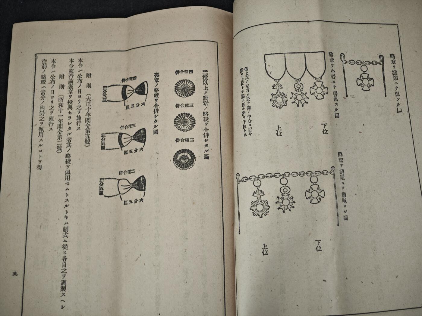 老张0元起拍·钱币徽章纸品杂项拍卖专场3(7月5日晚9点截标) 大正时期·勋章佩戴心得