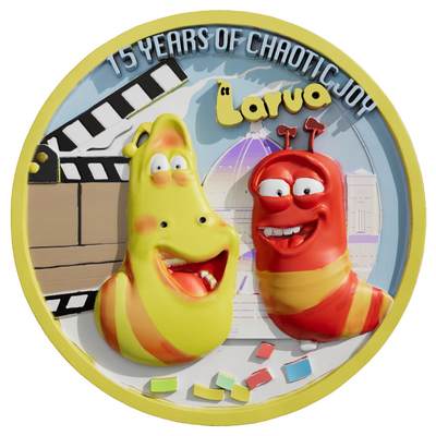 CSIS-GREAT评级精品钱币拍卖第三百零六期 爆笑虫子 首播15周年 双面加厚超高浮雕光感变色彩色纪念铜章 发行量199 带盒证