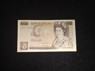 英国 D序 10镑纸币 非全新好品 - 英国 D序 10镑纸币 非全新好品