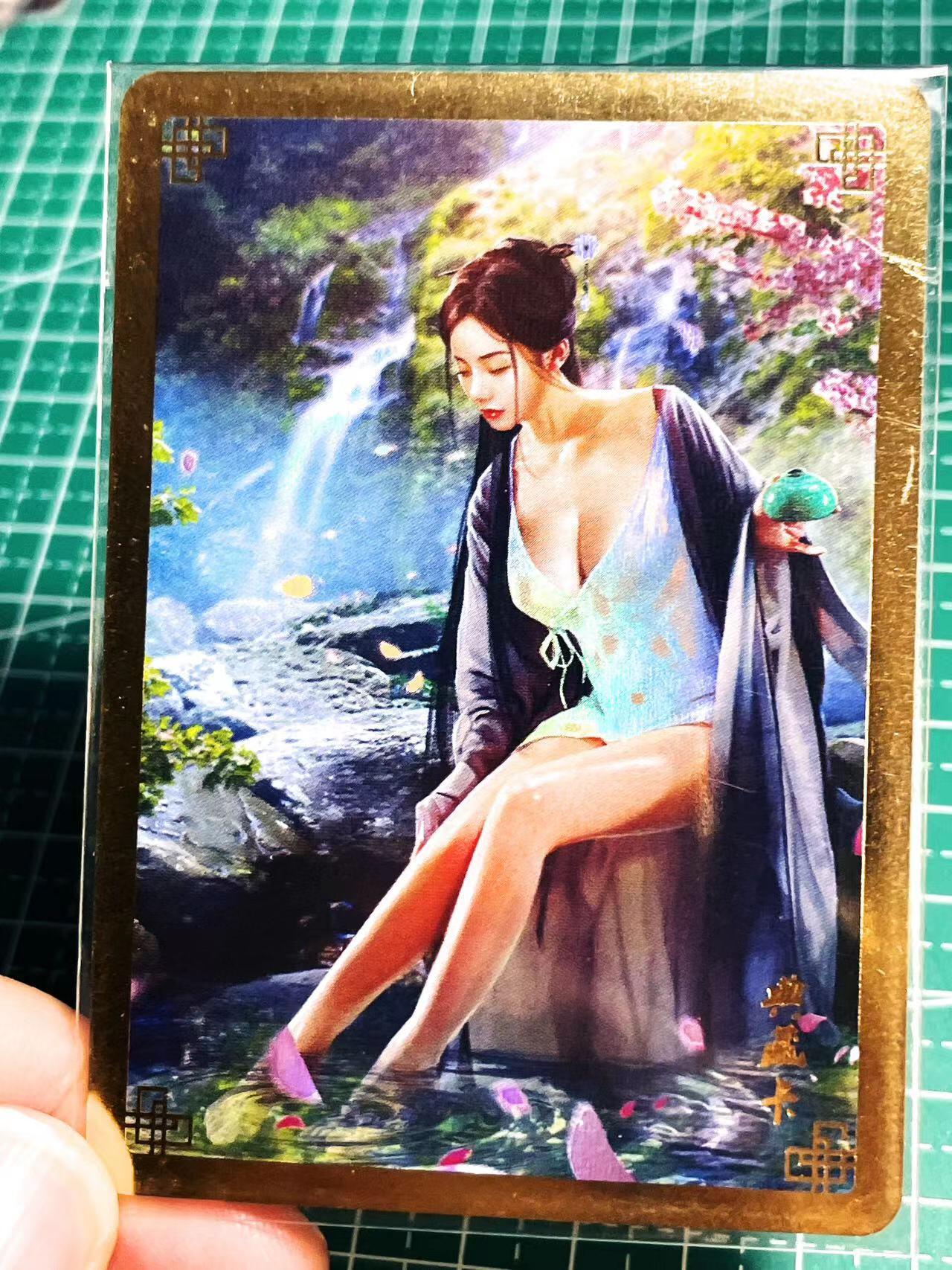 显眼宝21期 颜值精选 燎原卡牌   原创三国演绎系列  甄宓特典1张  烫金彩闪工艺 大卡尺寸63*88